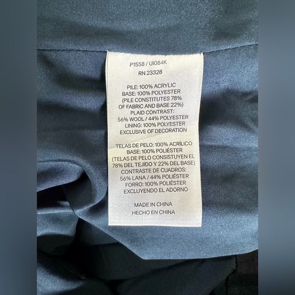 NWT Pendleton Womens Ladies' Fuzzy Zip Jacket in Blue - Picture 8 of 8